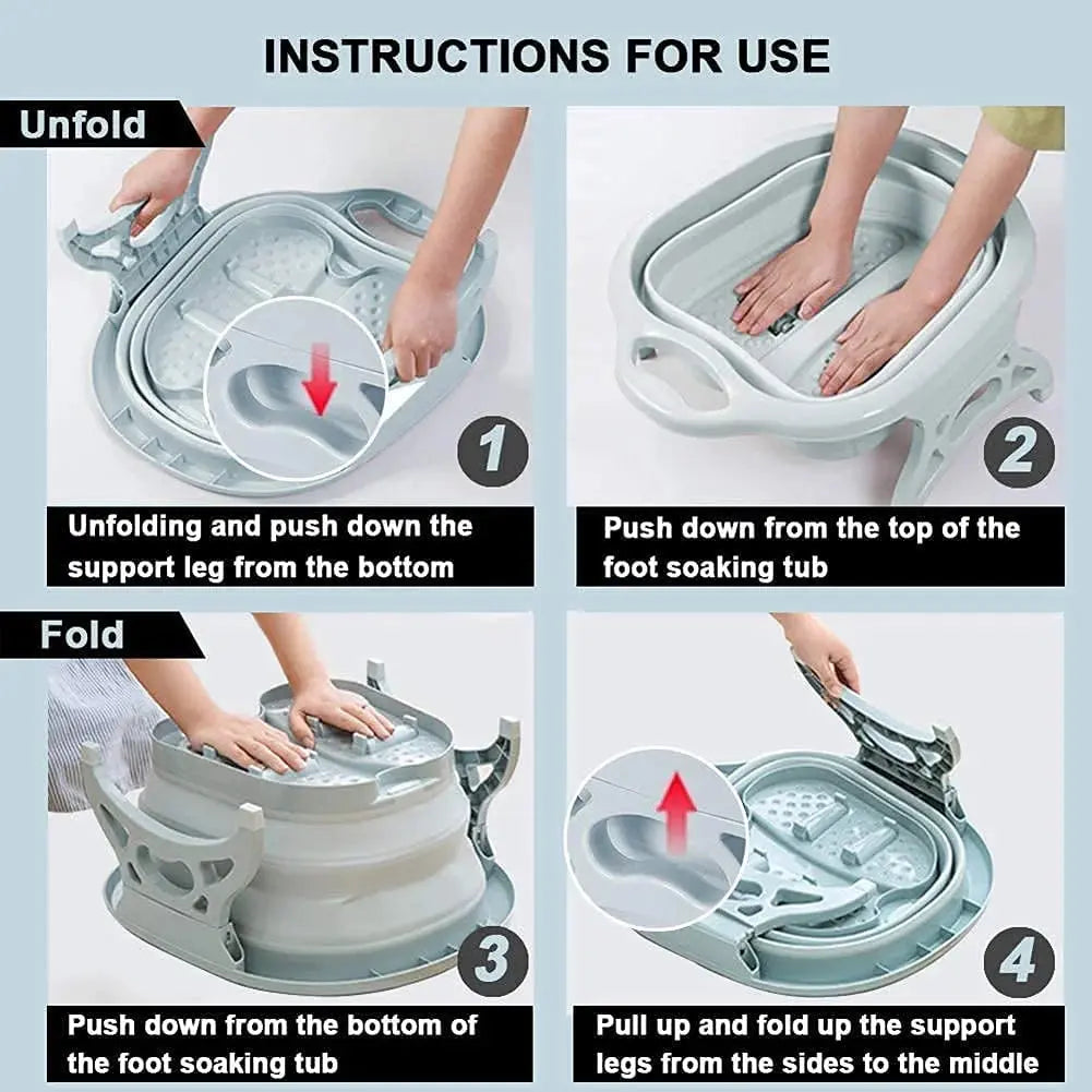 Foldable Foot Spa Basin Portable Pedicure Bucket Qatar