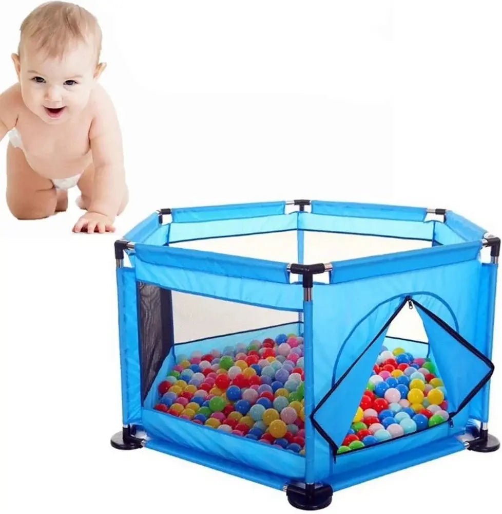 Foldable Kids Playpen with 30 Balls – Portable Indoor & Outdoor Baby Play Yard Scrollcart Qatar 
