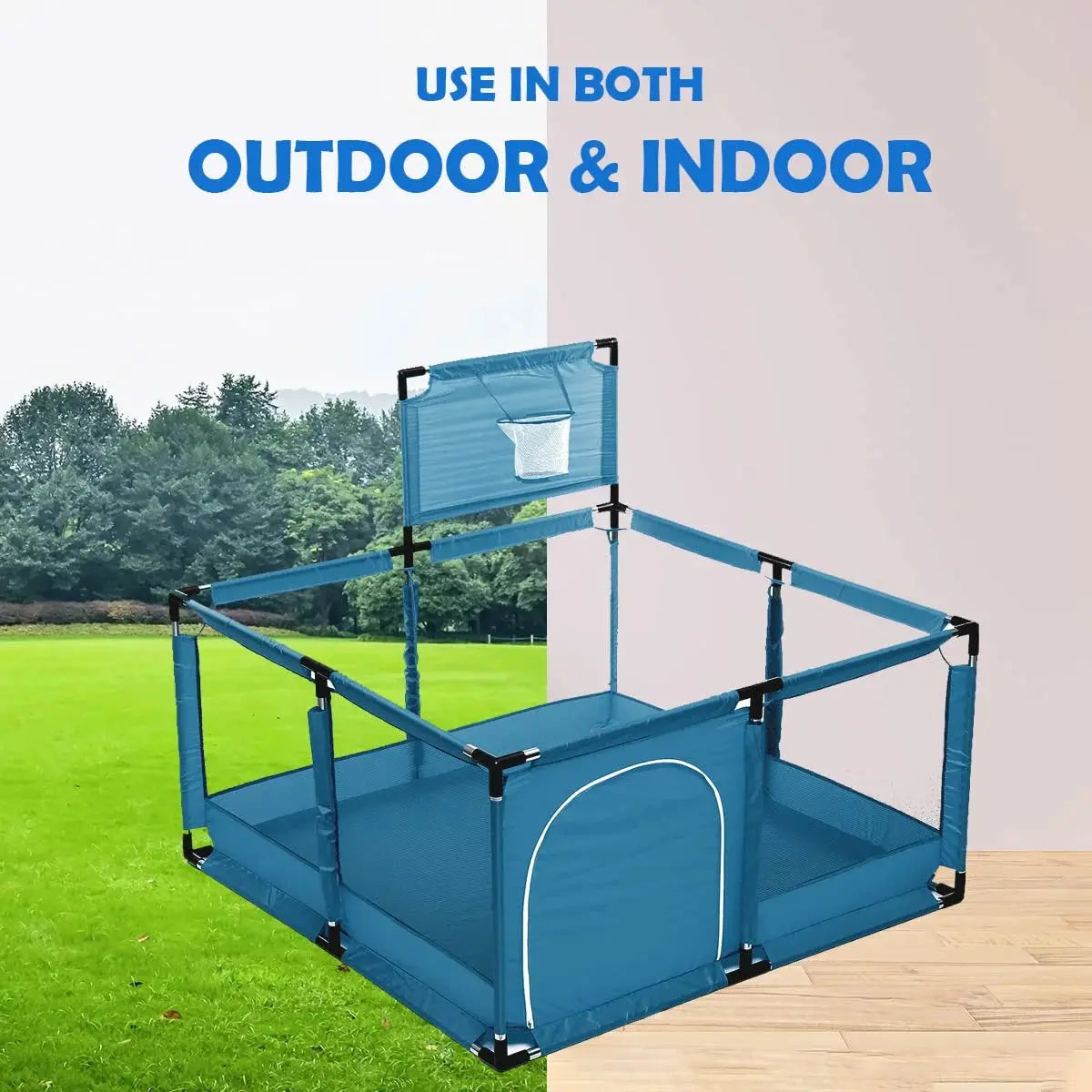 Foldable Kids Playpen with 30 Balls – Portable Indoor & Outdoor Baby Play Yard Scrollcart Qatar 