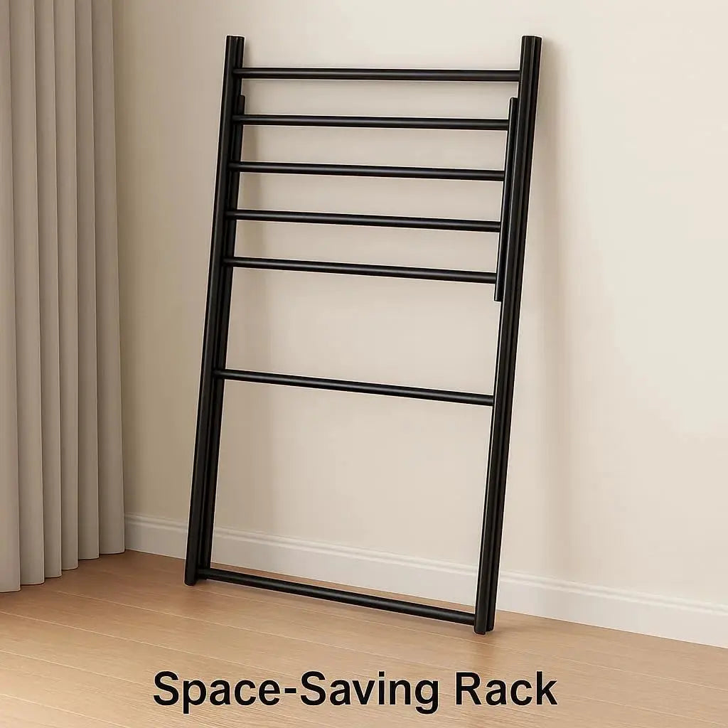 Foldable Metal Clothes Drying Rack with Shoe Storage Shameer 