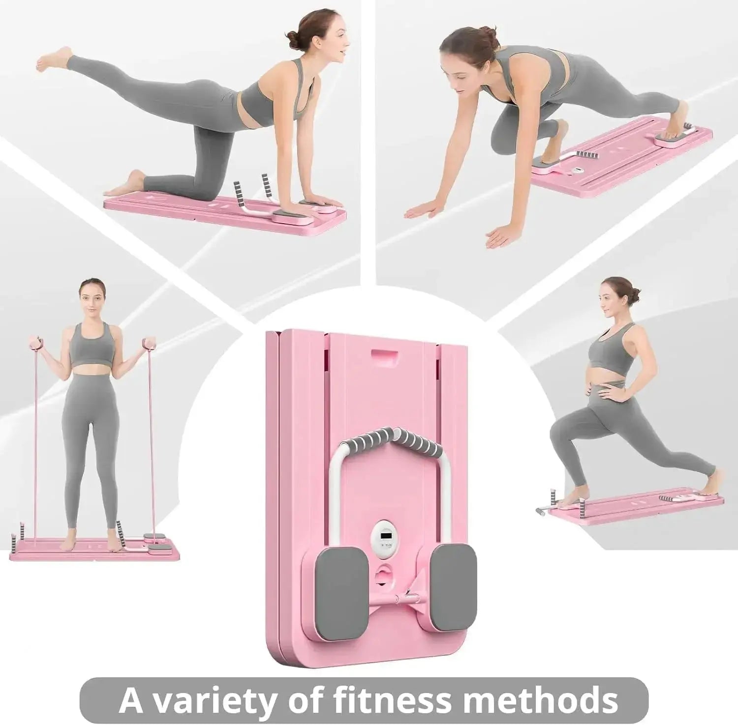 Foldable Pilates Reformer Board with Auto-Rebound | Full Body Home Workout Equipment Scrollcart Qatar 