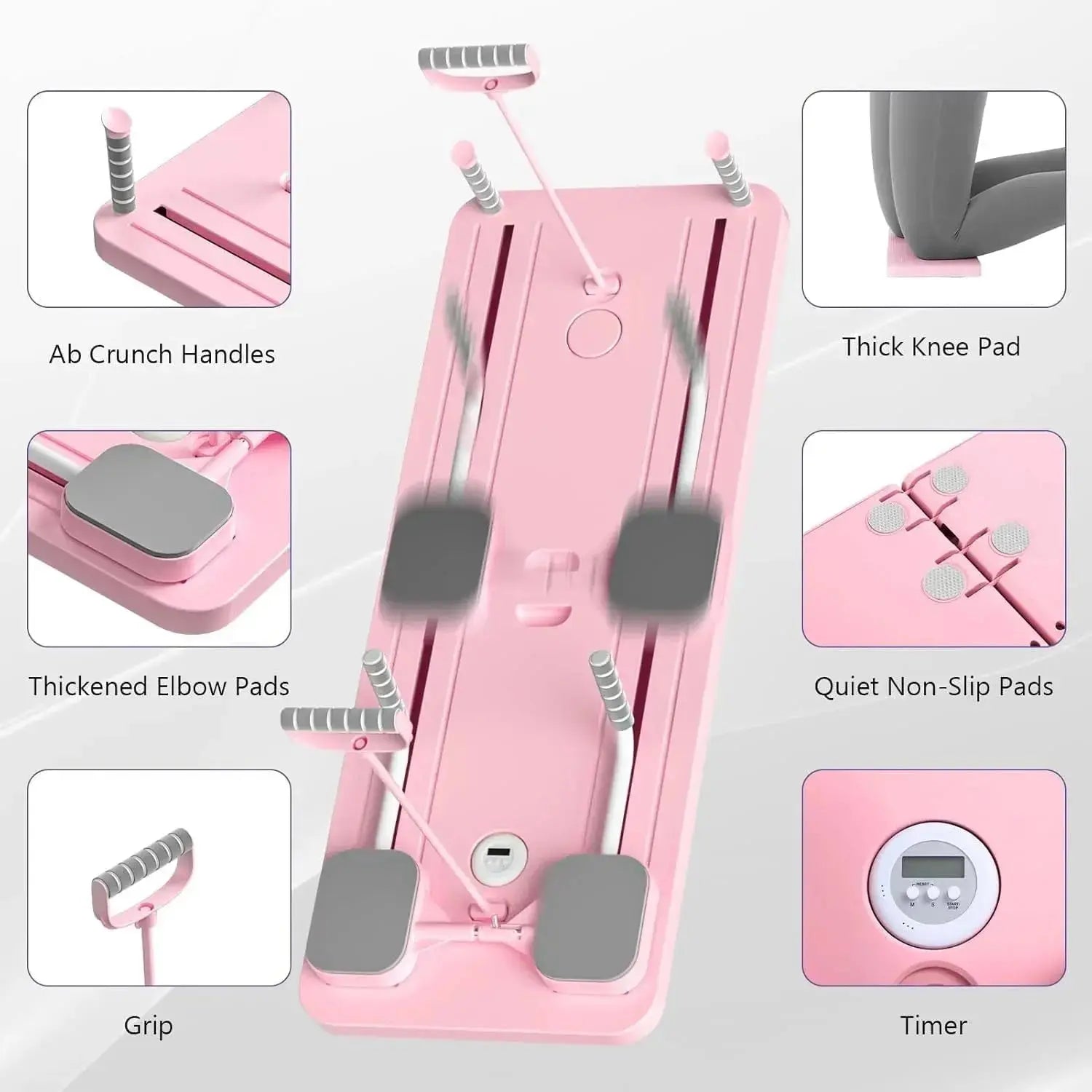 Foldable Pilates Reformer Board with Auto-Rebound | Full Body Home Workout Equipment Scrollcart Qatar 