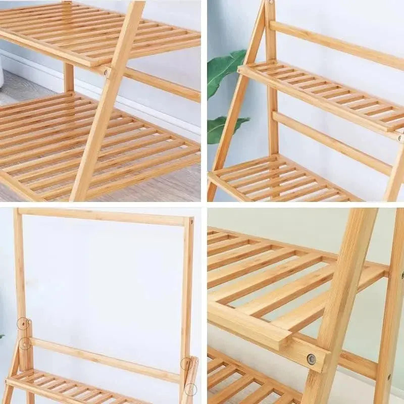 Foldable Plant Stand – 3 Tier Wooden Flower Pot Rack Scrollcart Qatar 