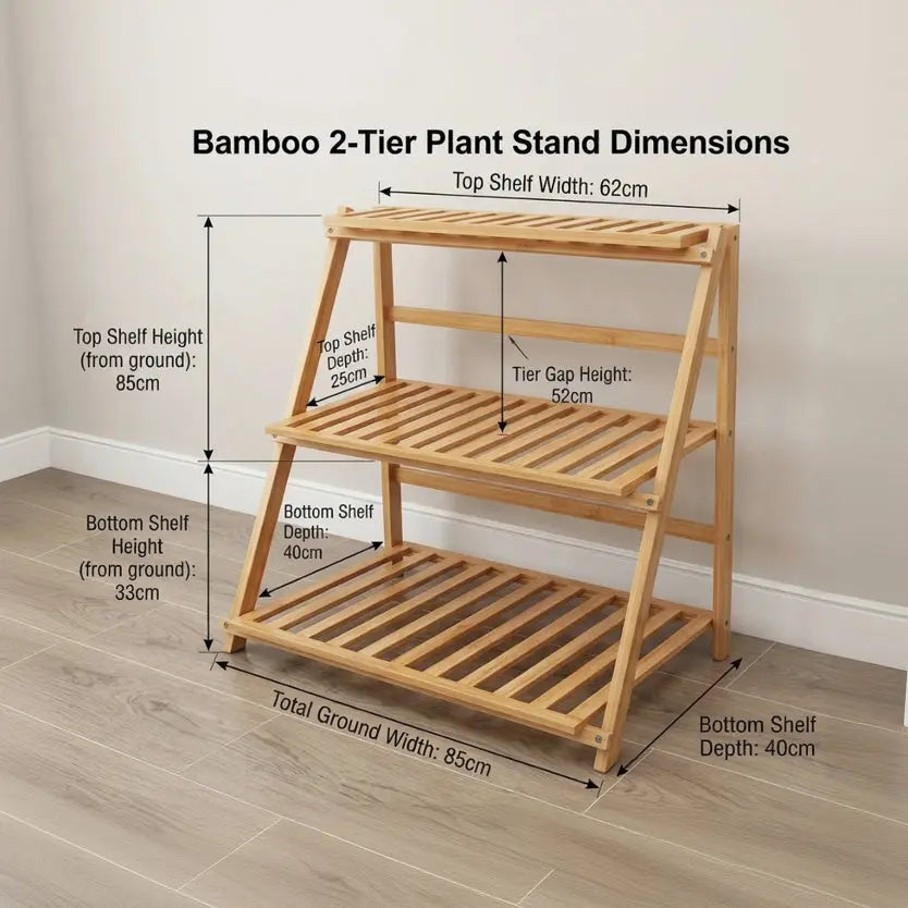Foldable Plant Stand – 3 Tier Wooden Flower Pot Rack Scrollcart Qatar 