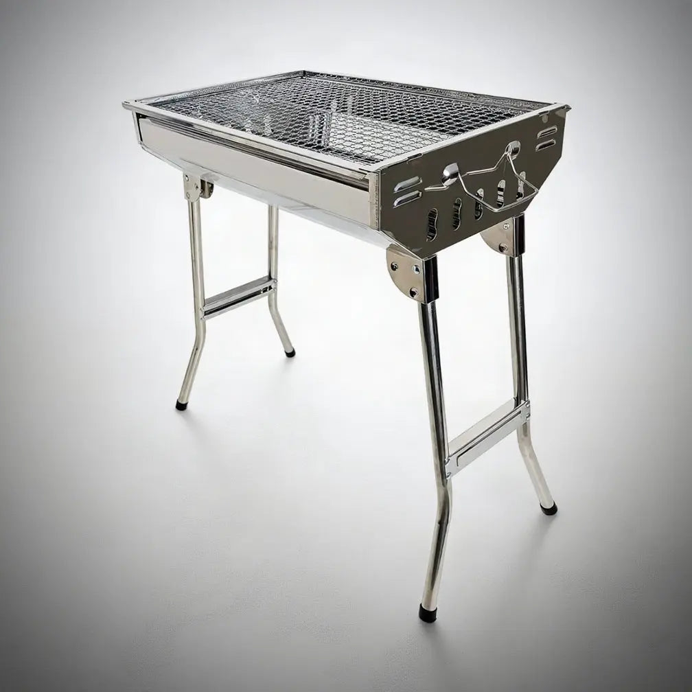 Foldable Stainless Steel Charcoal BBQ Grill for Camping Scrollcart Qatar 