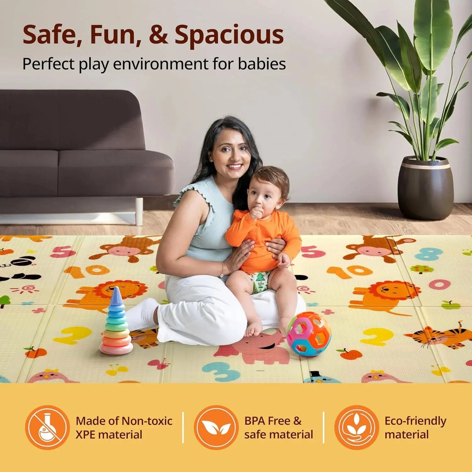 Foldable Waterproof Baby Floor Play Mat Scrollcart Qatar 