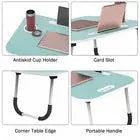 Foldable Wooden Laptop Table with USB Portable Study Desk Scrollcart Qatar 