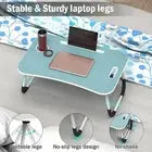 Foldable Wooden Laptop Table with USB Portable Study Desk Scrollcart Qatar 