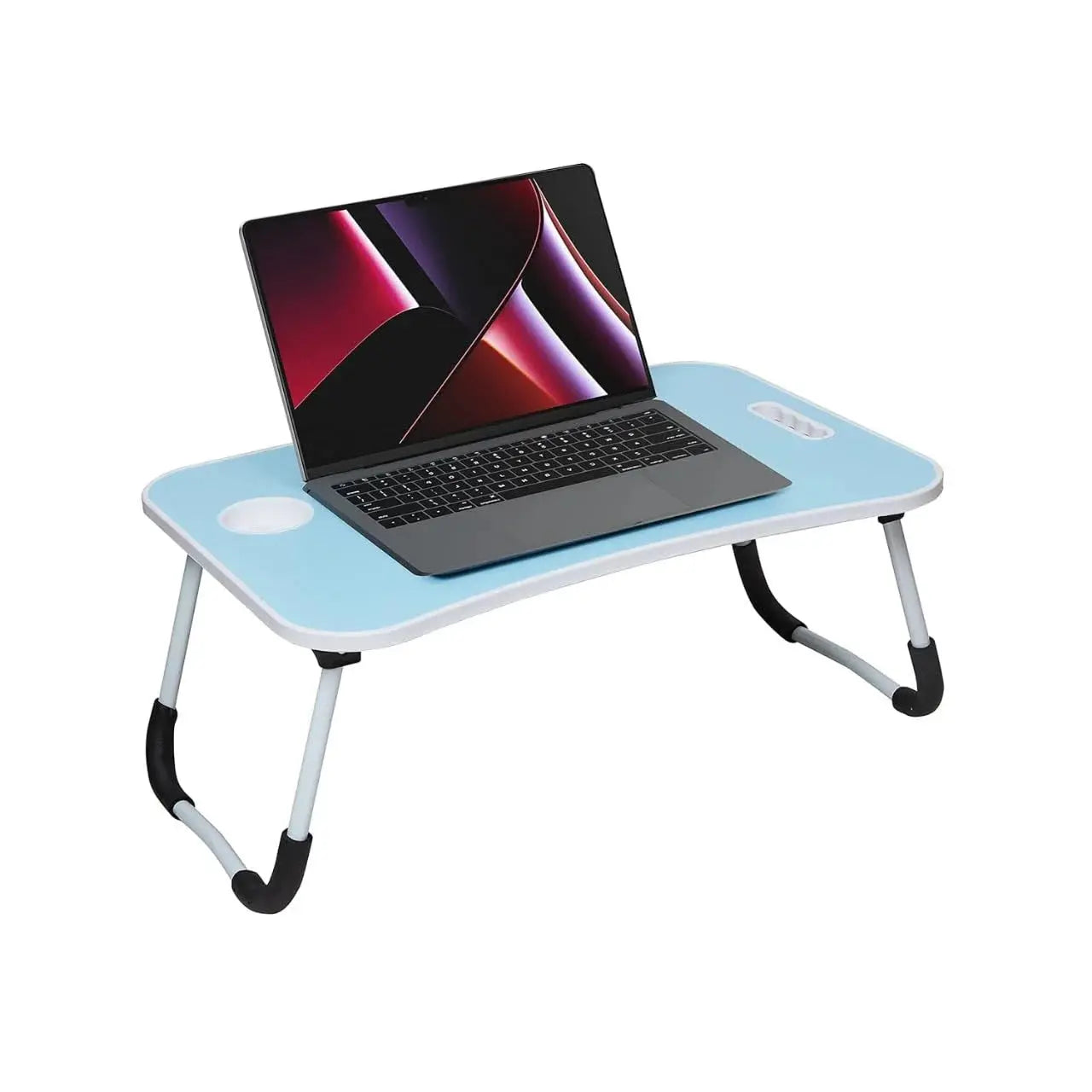 Foldable Wooden Laptop Table with USB Portable Study Desk Scrollcart Qatar 