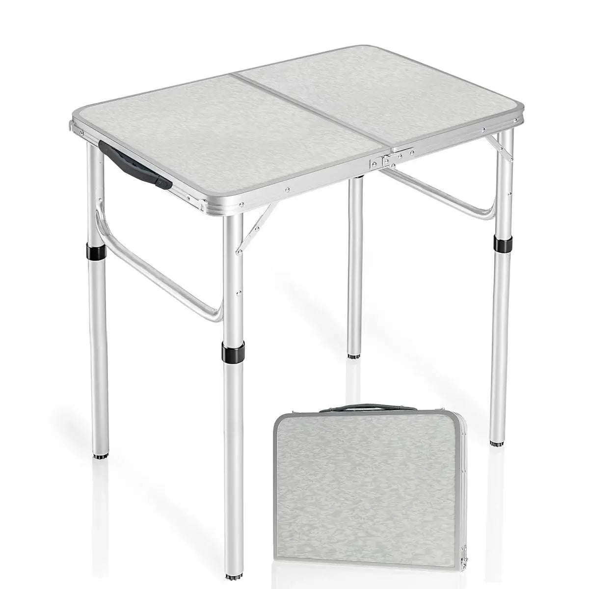 Folding Aluminum Camping Table – Adjustable Height, Lightweight & Portable