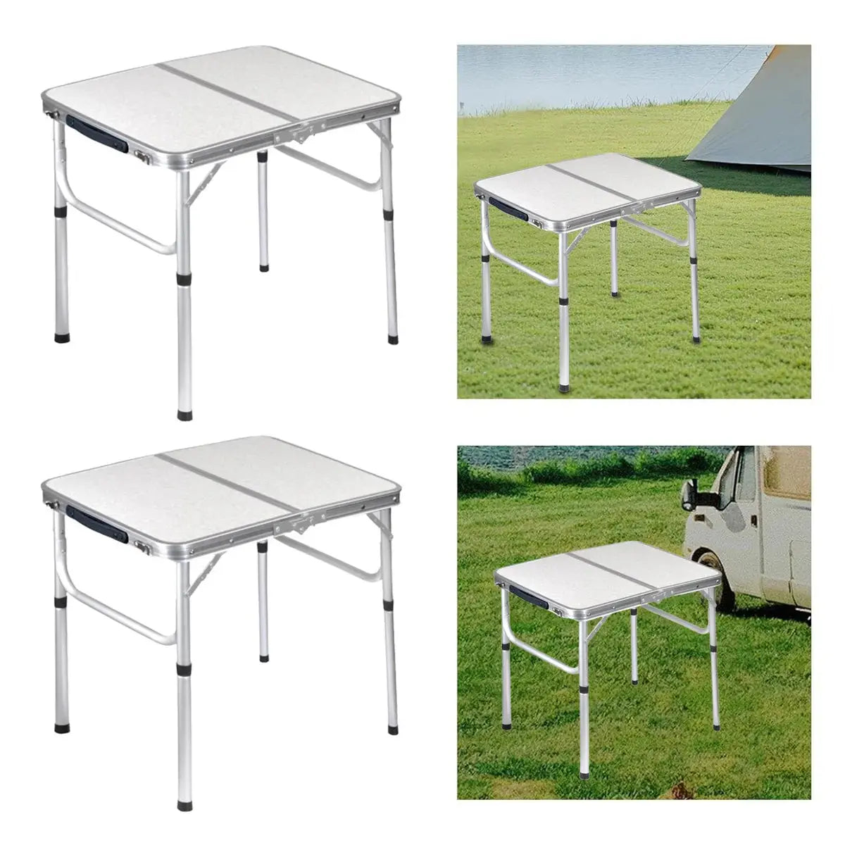Folding Aluminum Camping Table – Adjustable Height, Lightweight & Portable