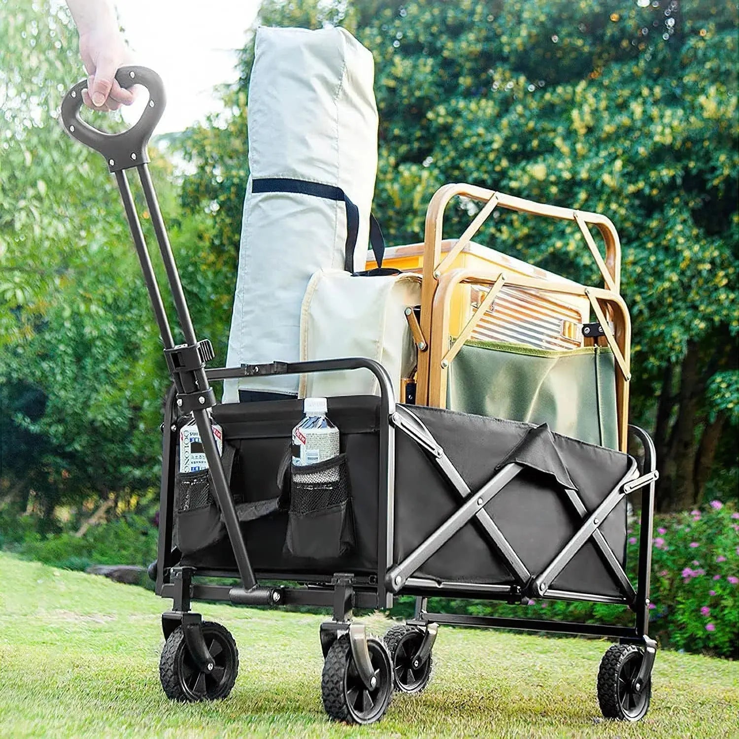 Folding Wagon Trolley Cart for Camping & Beach in Doha Qatar – Heavy Duty Collapsible Cart