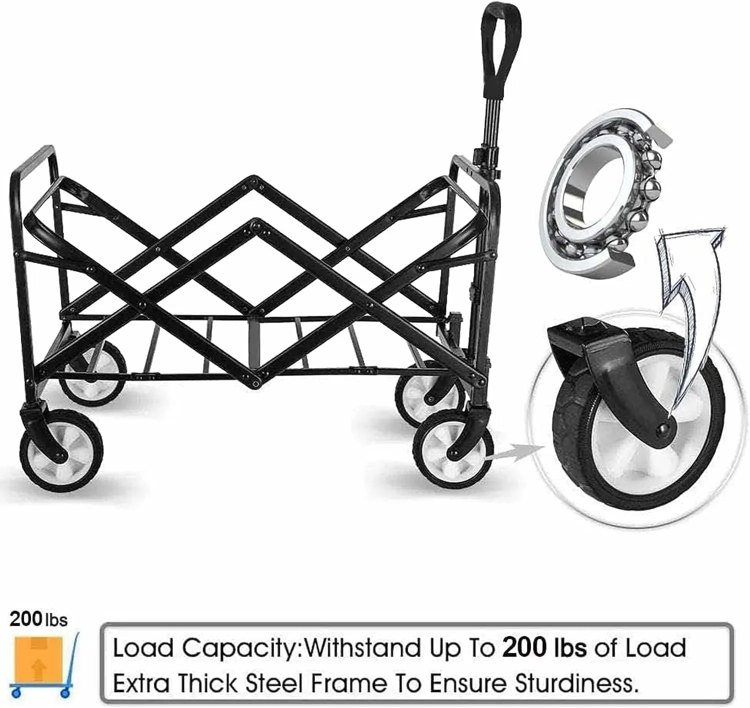 Folding Wagon Trolley Cart for Camping & Beach in Doha Qatar – Heavy Duty Collapsible Cart