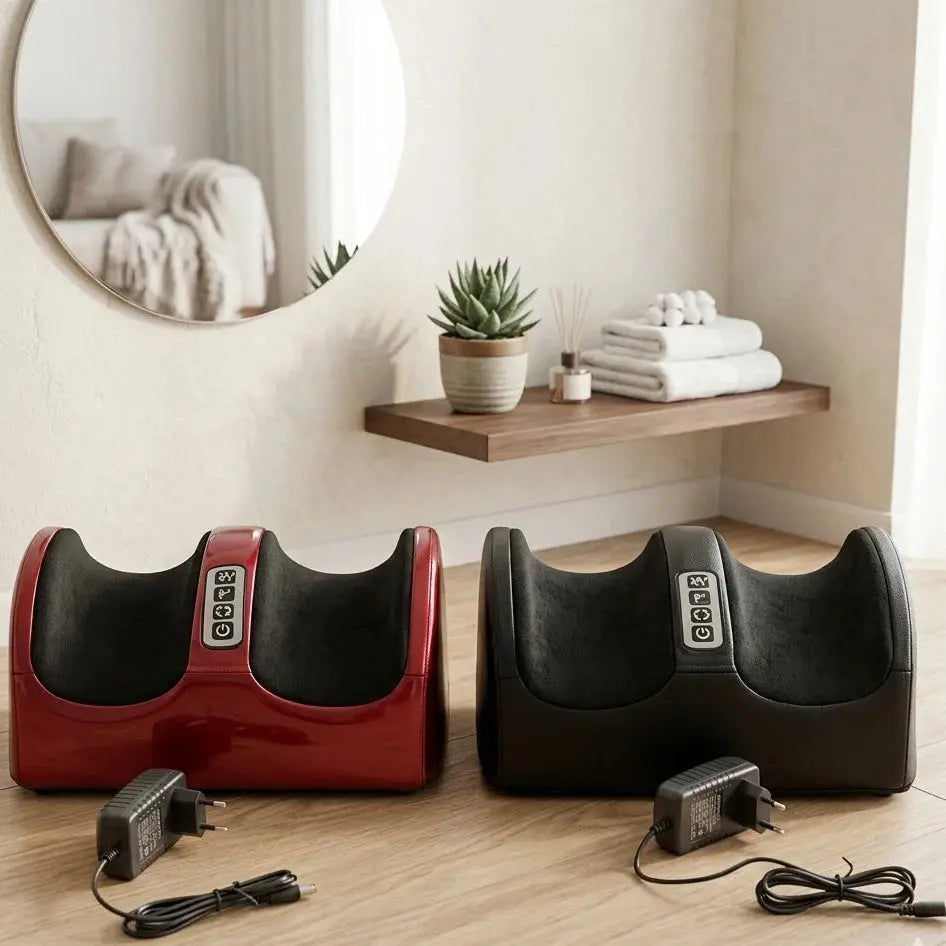 Foot Massager Machine - Electric Heat Kneading Therapy Relief Scrollcart Qatar 