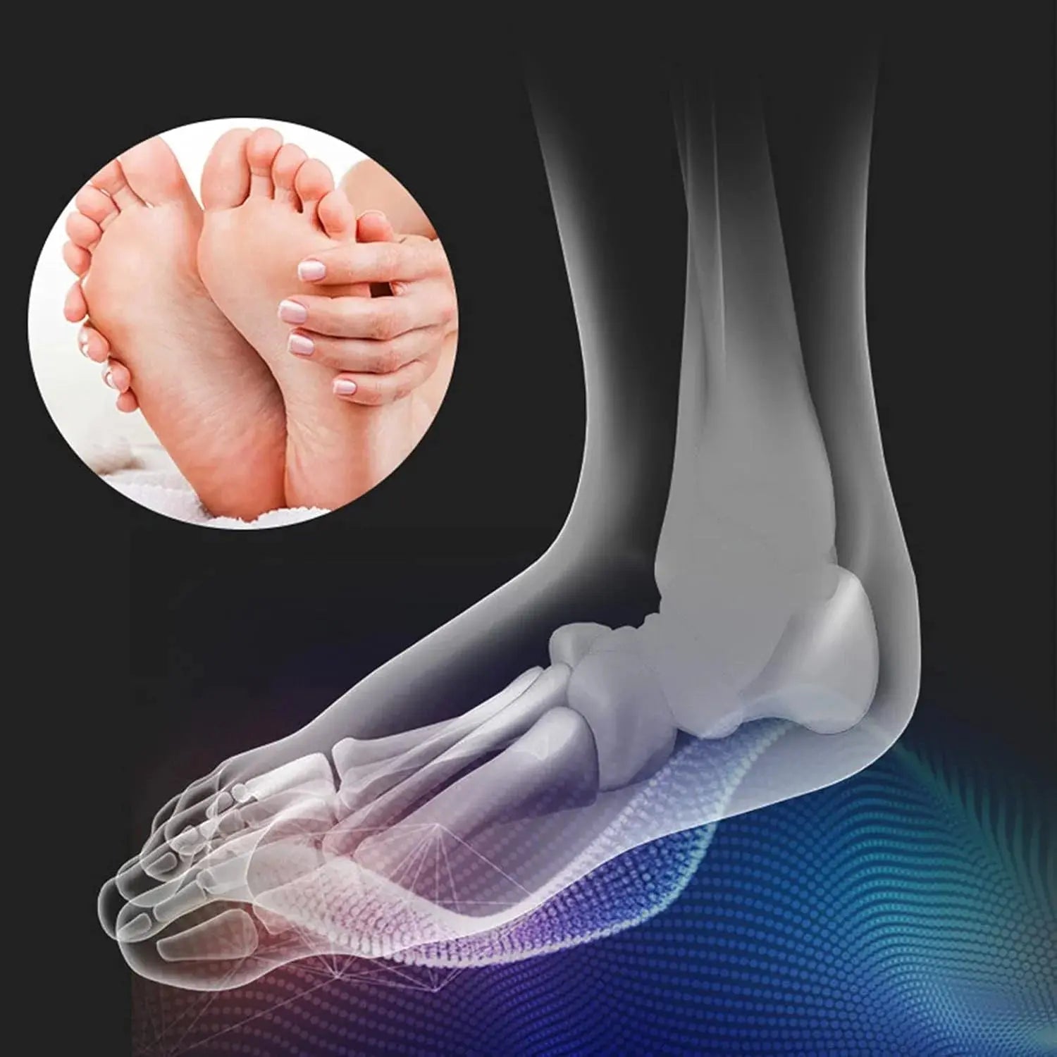 Foot Massager Machine - Electric Heat Kneading Therapy Relief Scrollcart Qatar 