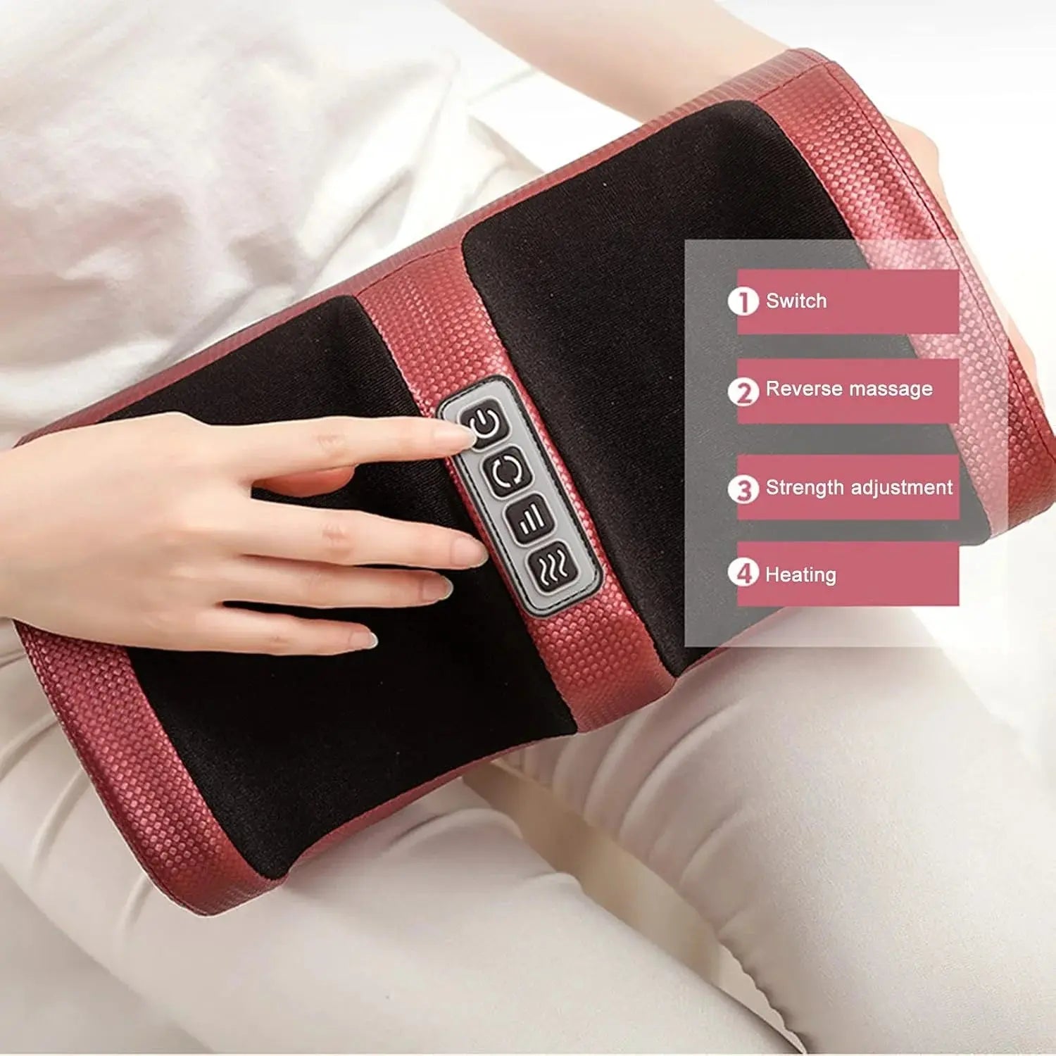 Foot Massager Machine - Electric Heat Kneading Therapy Relief Scrollcart Qatar 