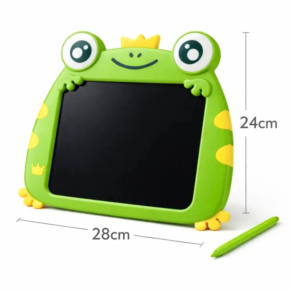 Frog Shape LCD Writing & Drawing Tablet for Kids – Reusable Doodle Board with Stylus Scrollcart Qatar 