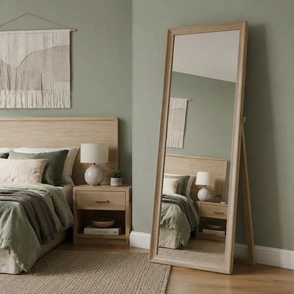 Full Length Dressing Mirror-Wood Framed HD Wall Mirror Scrollcart Qatar 