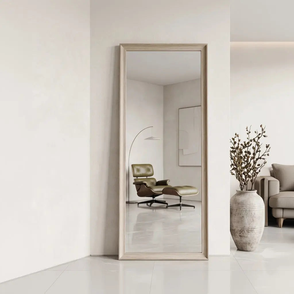 Full Length Dressing Mirror-Wood Framed HD Wall Mirror Scrollcart Qatar 