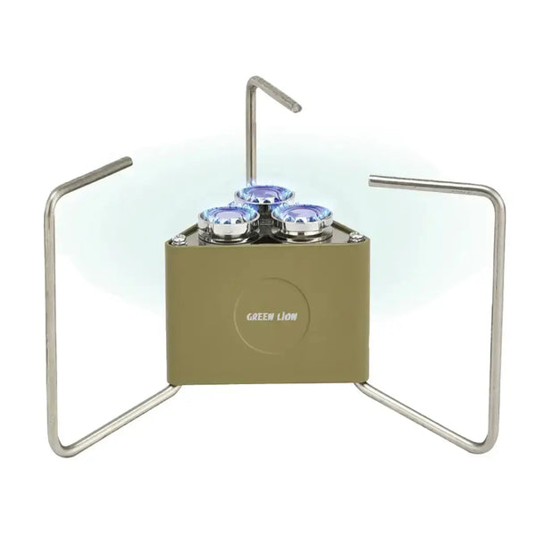 Green Lion 3-Burner Foldable Camping Stove - 8000W Butane Gas | Portable Outdoor Marhaba international 