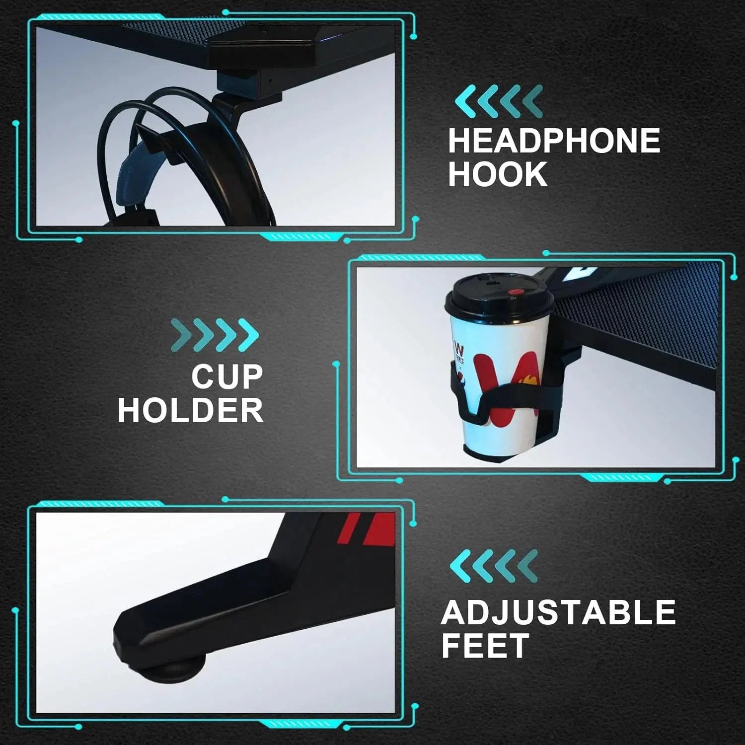 Z-Shape RGB Gaming Desk 120×60×75cm with Carbon Fiber Surface in Doha Qatar