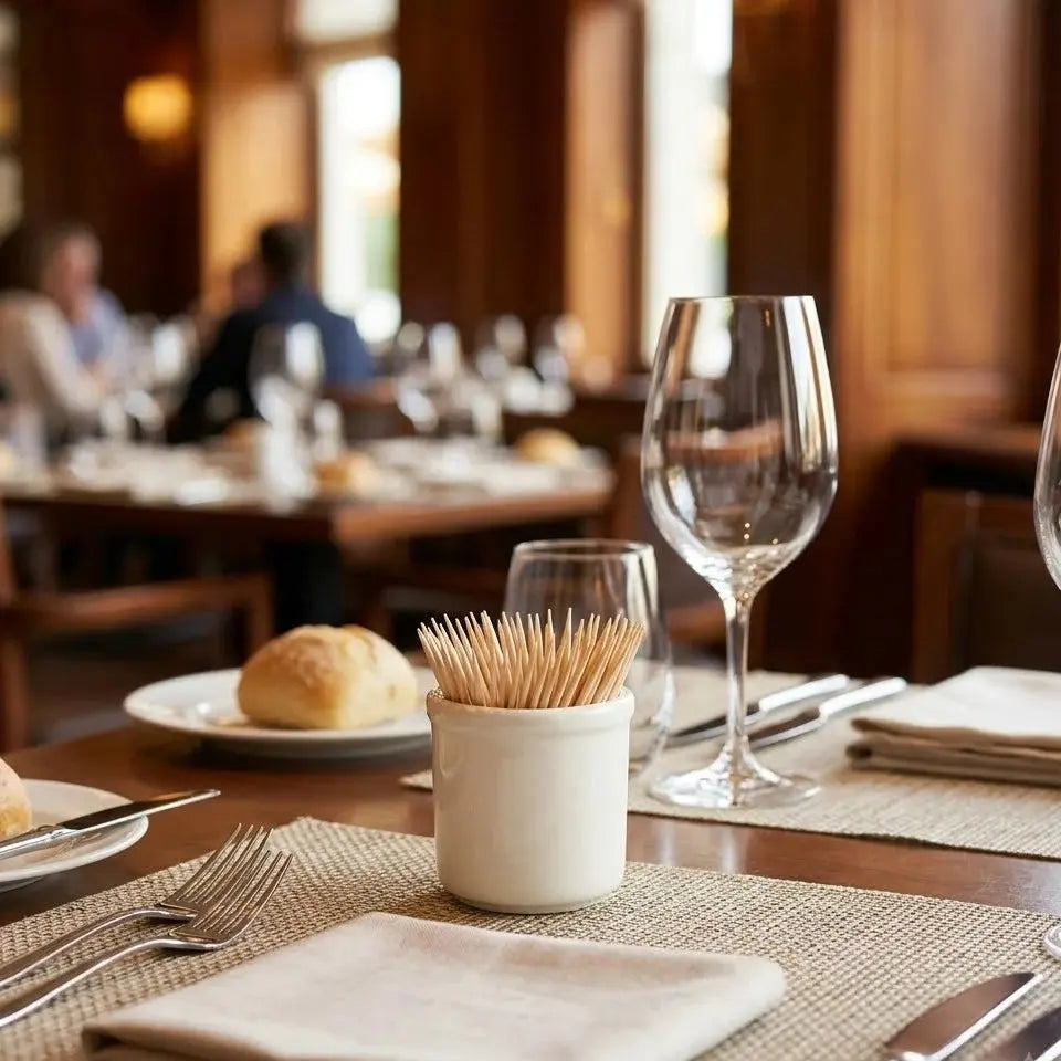 Gastro Smooth White Porcelain Toothpick Holder-5.5 cm Scrollcart Qatar 