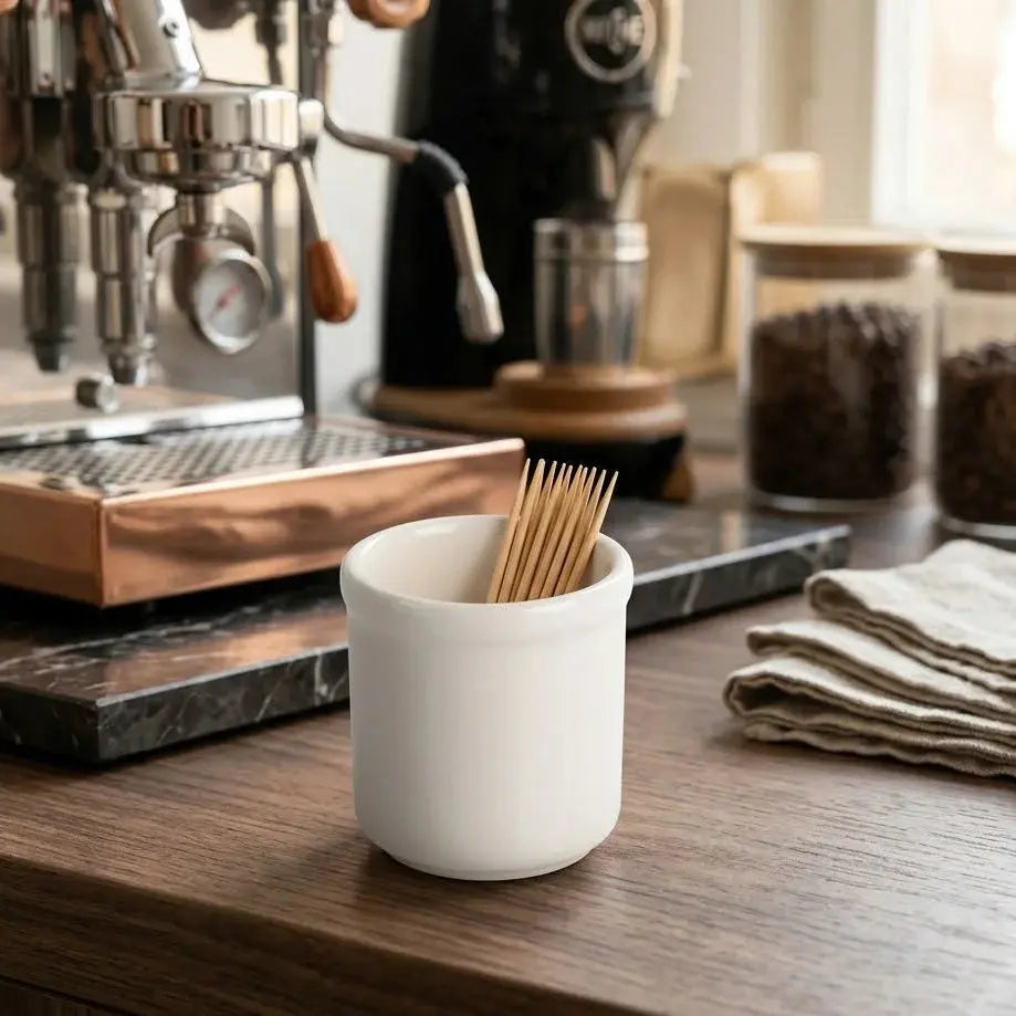 Gastro Smooth White Porcelain Toothpick Holder-5.5 cm Scrollcart Qatar 