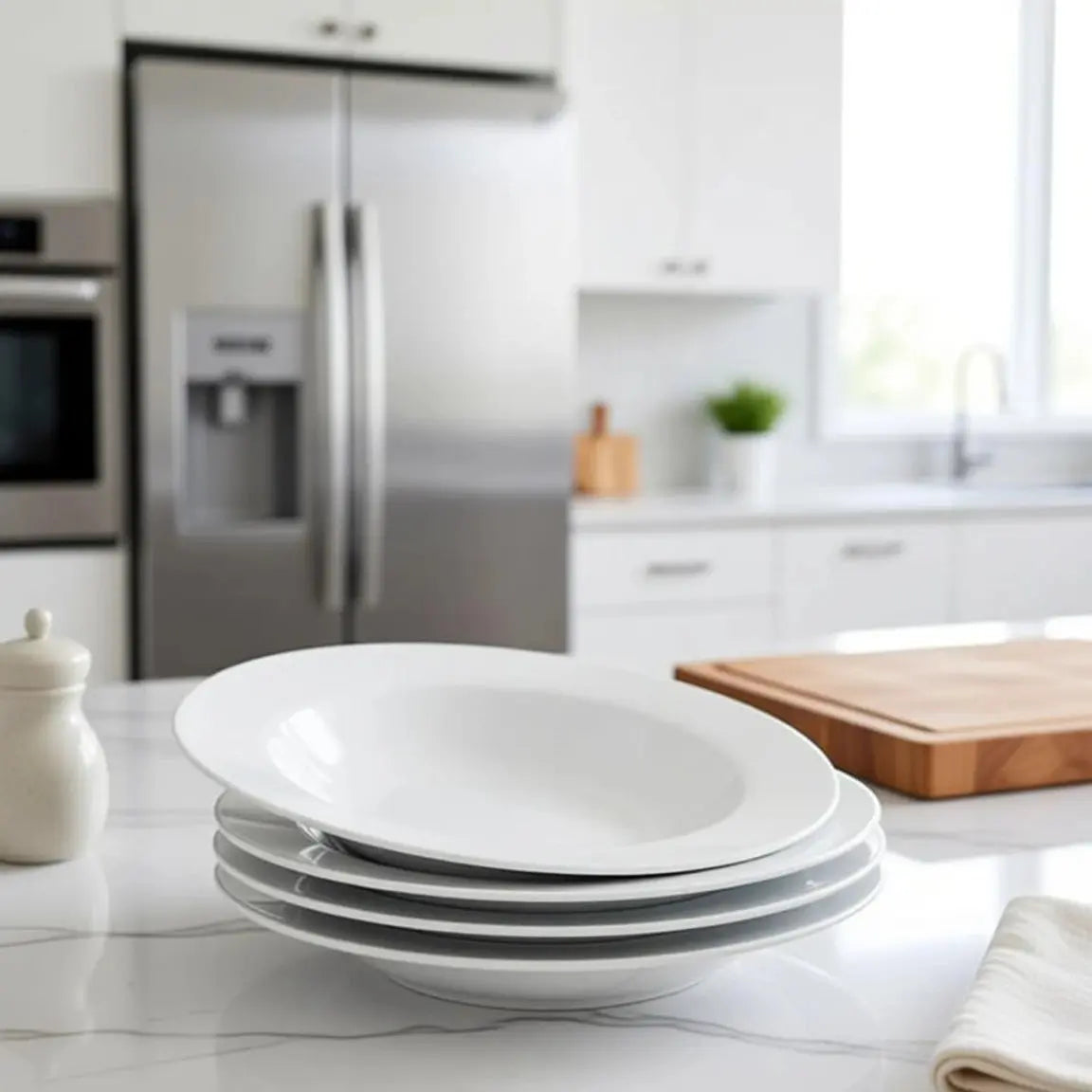 Gastro White Deep Plate 23cm – FL-23-CK Scrollcart Qatar 