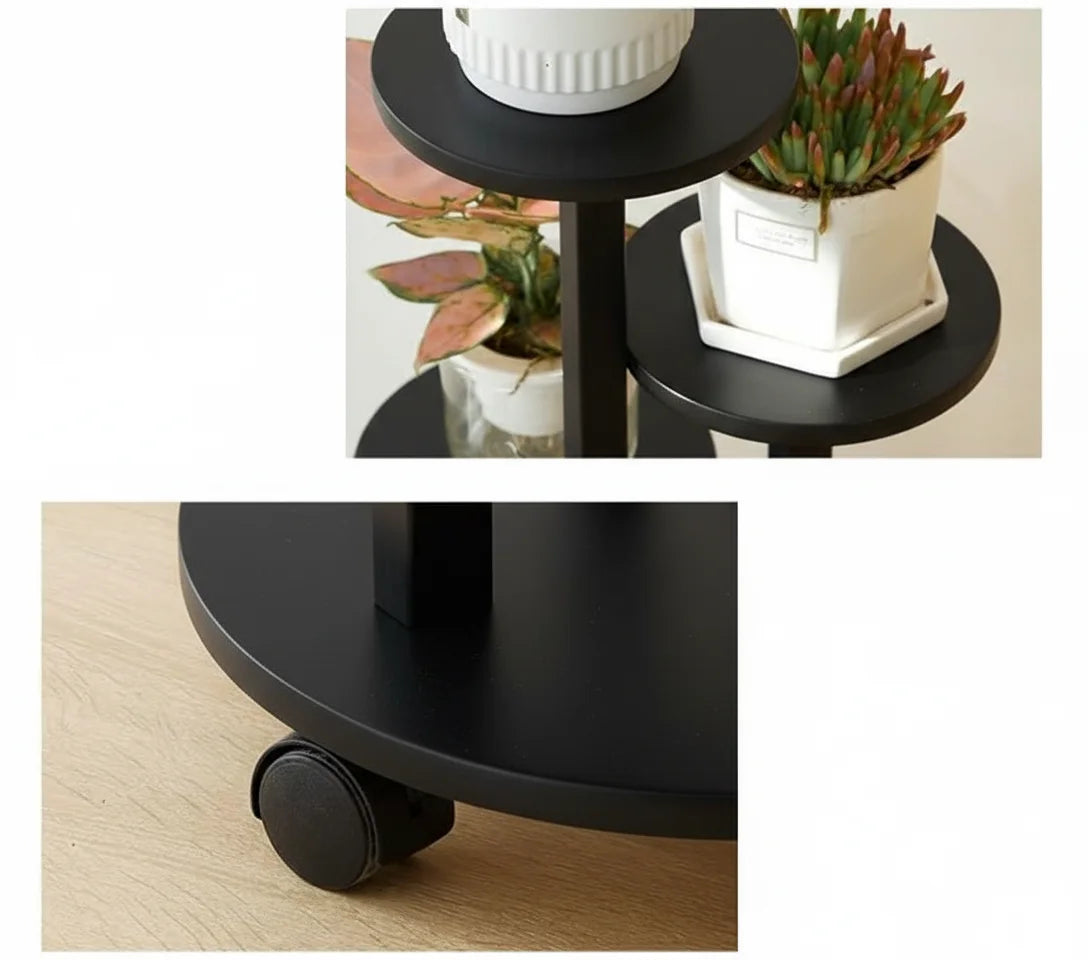 5-Tier Plant Stand with Movable Wheel Scrollcart Qatar 