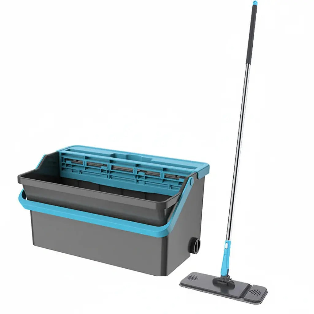 Microfiber Flat Mop Household Cleaning Tools Mop and Bucket Set Scrollcart Qatar 