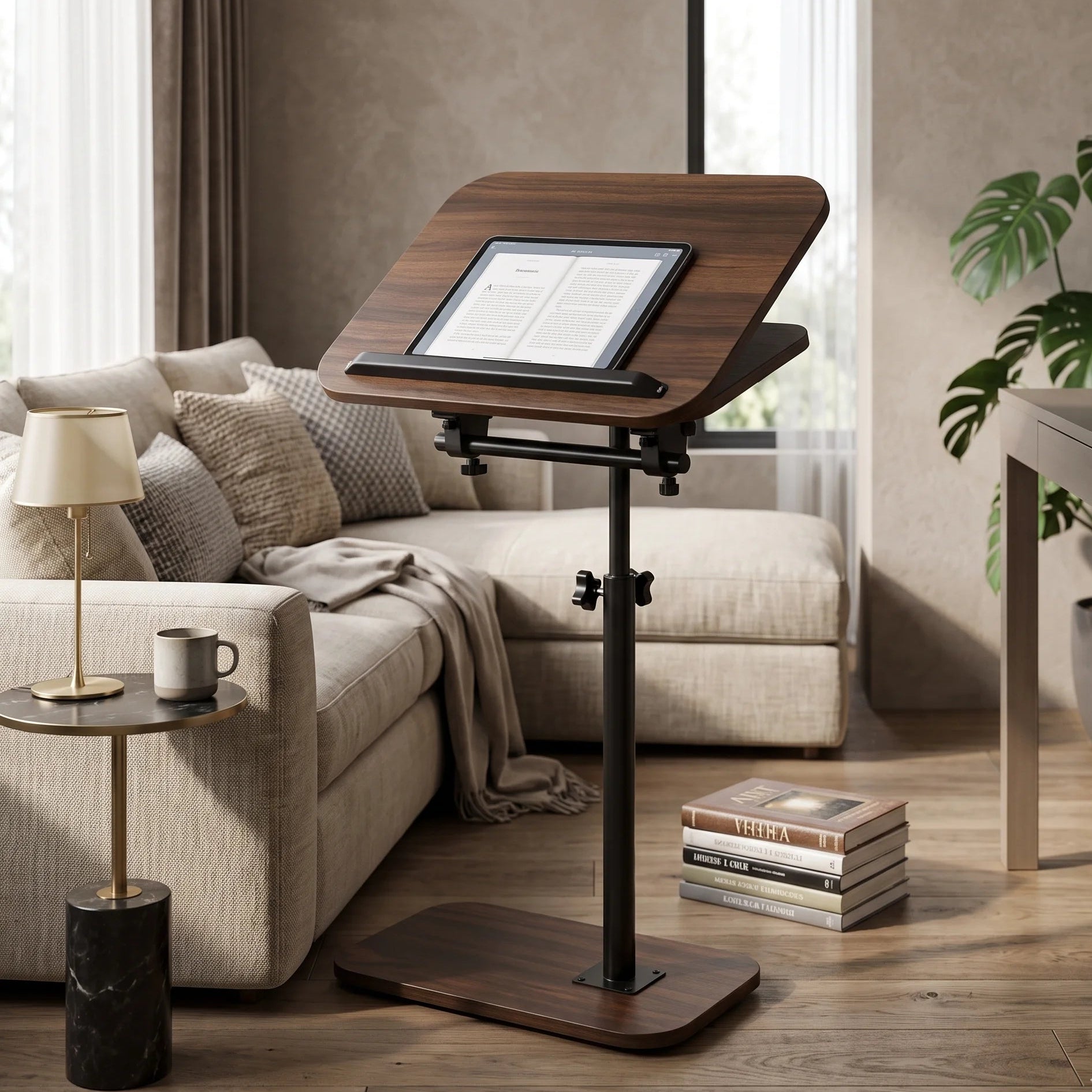 Adjustable Side Table | Rotating C-Shaped Laptop Desk
