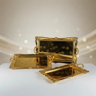 Gold-Plated Serving Tray Set Price Doha Qatar
