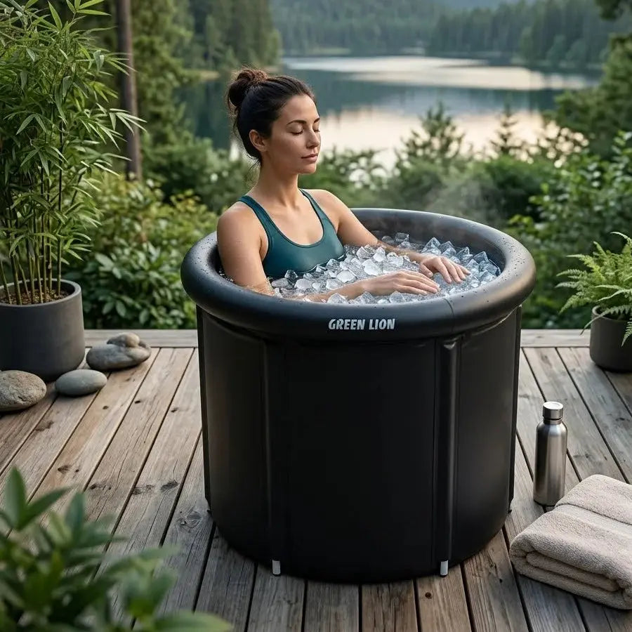 Green Lion 350L Portable Ice Bath Tub – Black, Insulated Cold Therapy Tub Scrollcart Qatar 