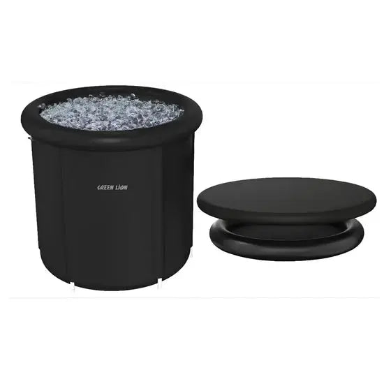 Green Lion 350L Portable Ice Bath Tub – Black, Insulated Cold Therapy Tub Scrollcart Qatar 