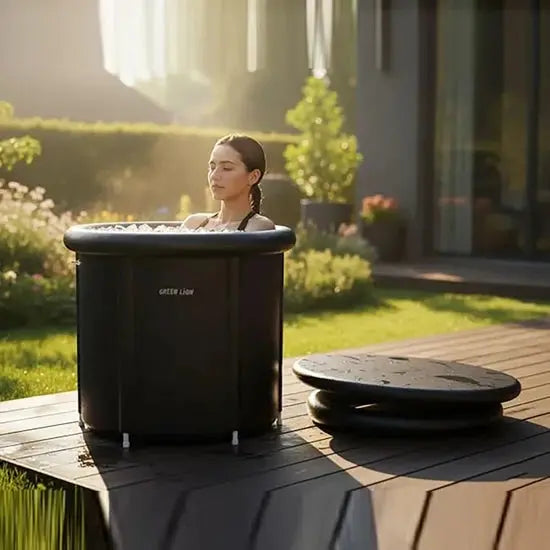 Green Lion 350L Portable Ice Bath Tub – Black, Insulated Cold Therapy Tub Scrollcart Qatar 