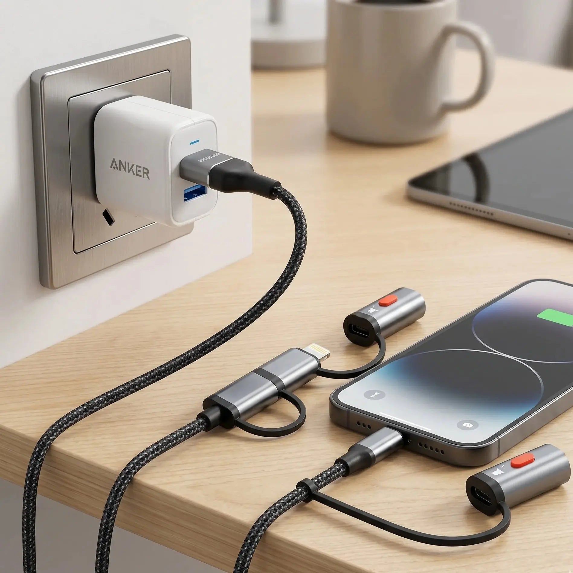 Green Lion 6-in-1 60W Cable with Lighter & LED Doha Qatar