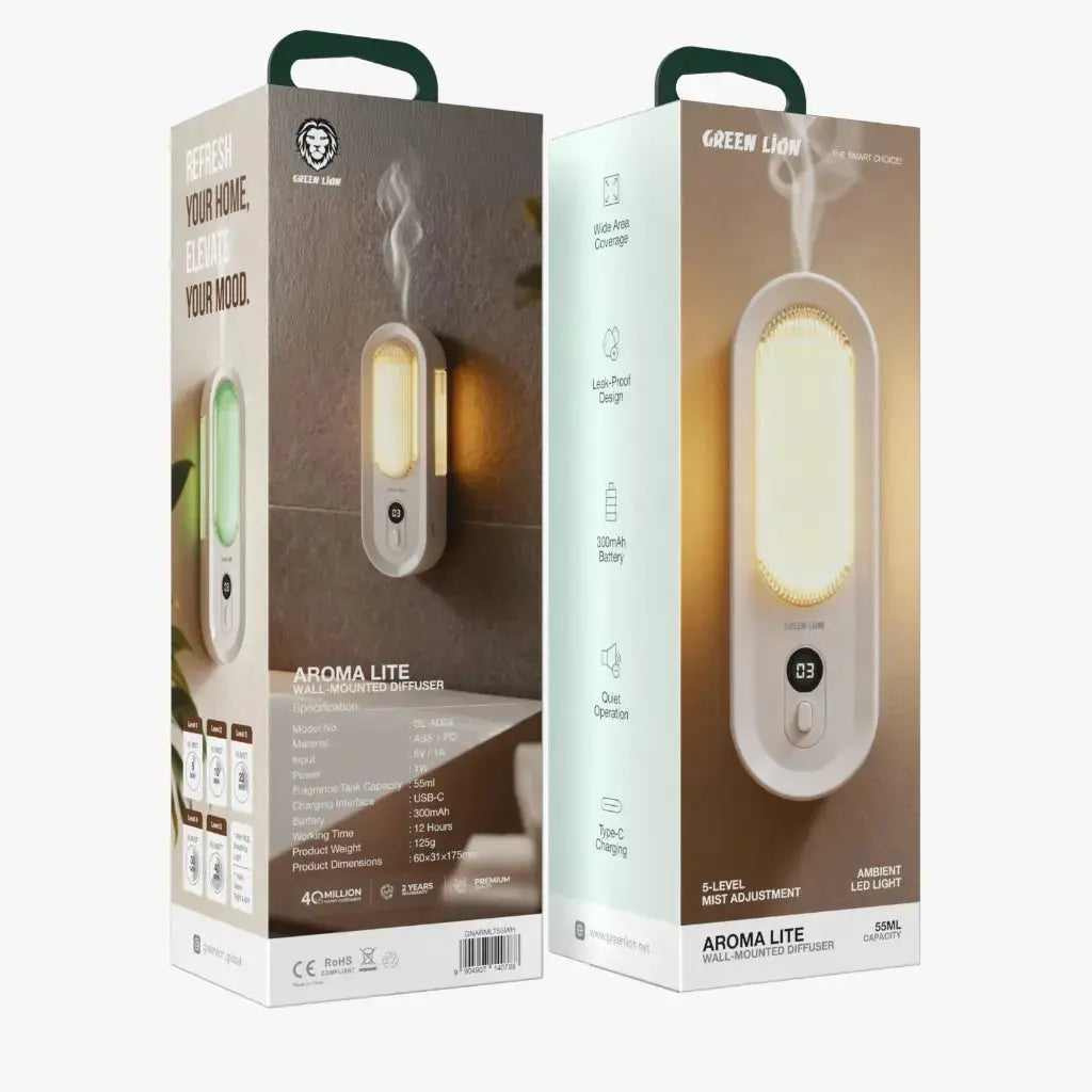 Green Lion Aroma Lite 55ml Wall Mounted Diffuser Scrollcart Qatar 