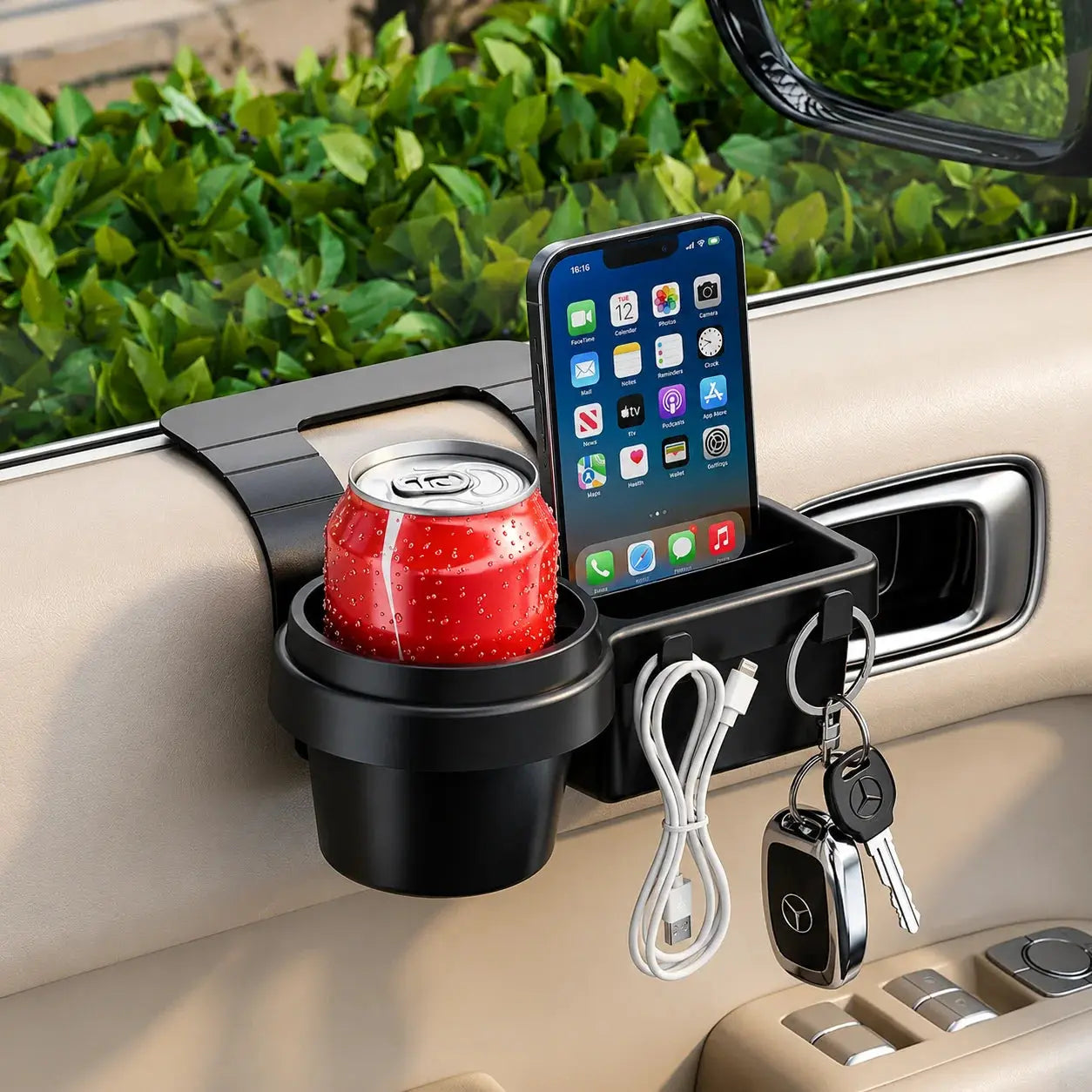 Green Lion Car Window Organizer Black | Scrollcart Qatar