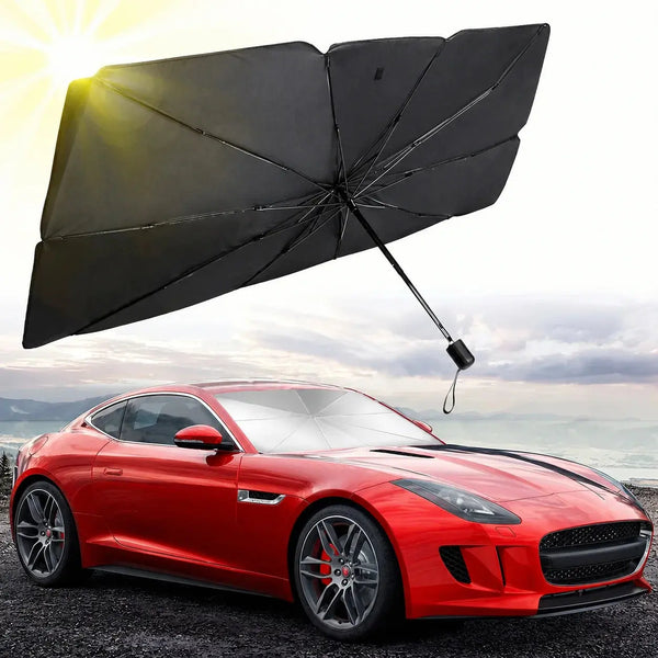 Green Lion Car Windshield Umbrella Sunshade | UV Protection Foldable Car Sun Shade Scrollcart Qatar  Scrollcart Qatar