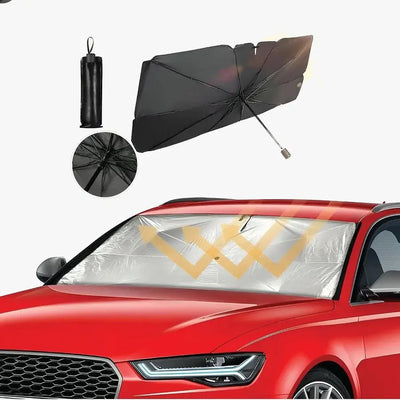 Green Lion Car Windshield Umbrella Sunshade | UV Protection Foldable Car Sun Shade Scrollcart Qatar  Scrollcart Qatar