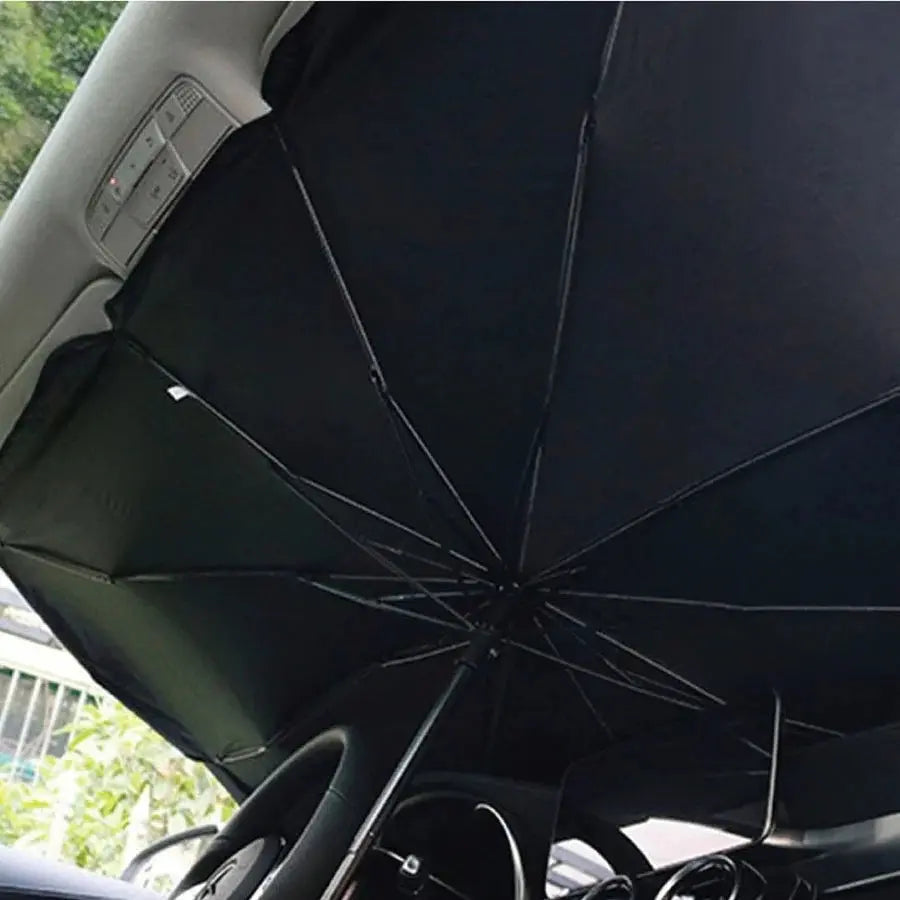 Green Lion Car Windshield Umbrella Sunshade | UV Protection Foldable Car Sun Shade Scrollcart Qatar  Scrollcart Qatar