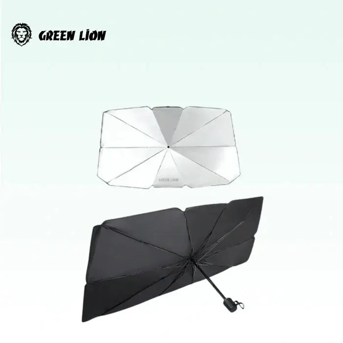Green Lion Car Windshield Umbrella Sunshade | UV Protection Foldable Car Sun Shade Scrollcart Qatar  Scrollcart Qatar