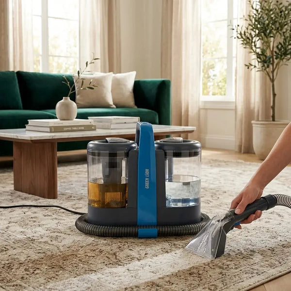 Green Lion Carpet Cleaner Pro 600W - 15kPa Powerful Suction - Dual Water Tank Qstar 