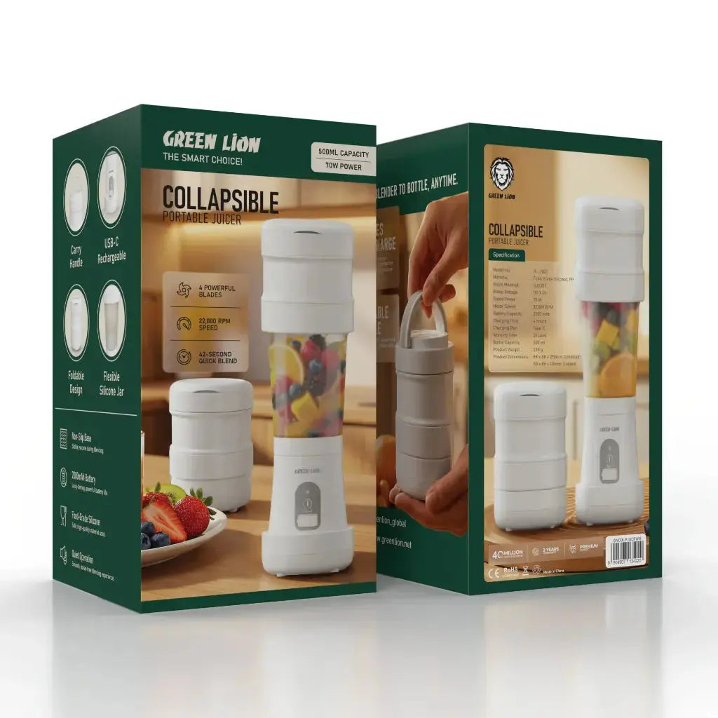 Green Lion Collapsible Portable Juicer 500ml Scrollcart Qatar 