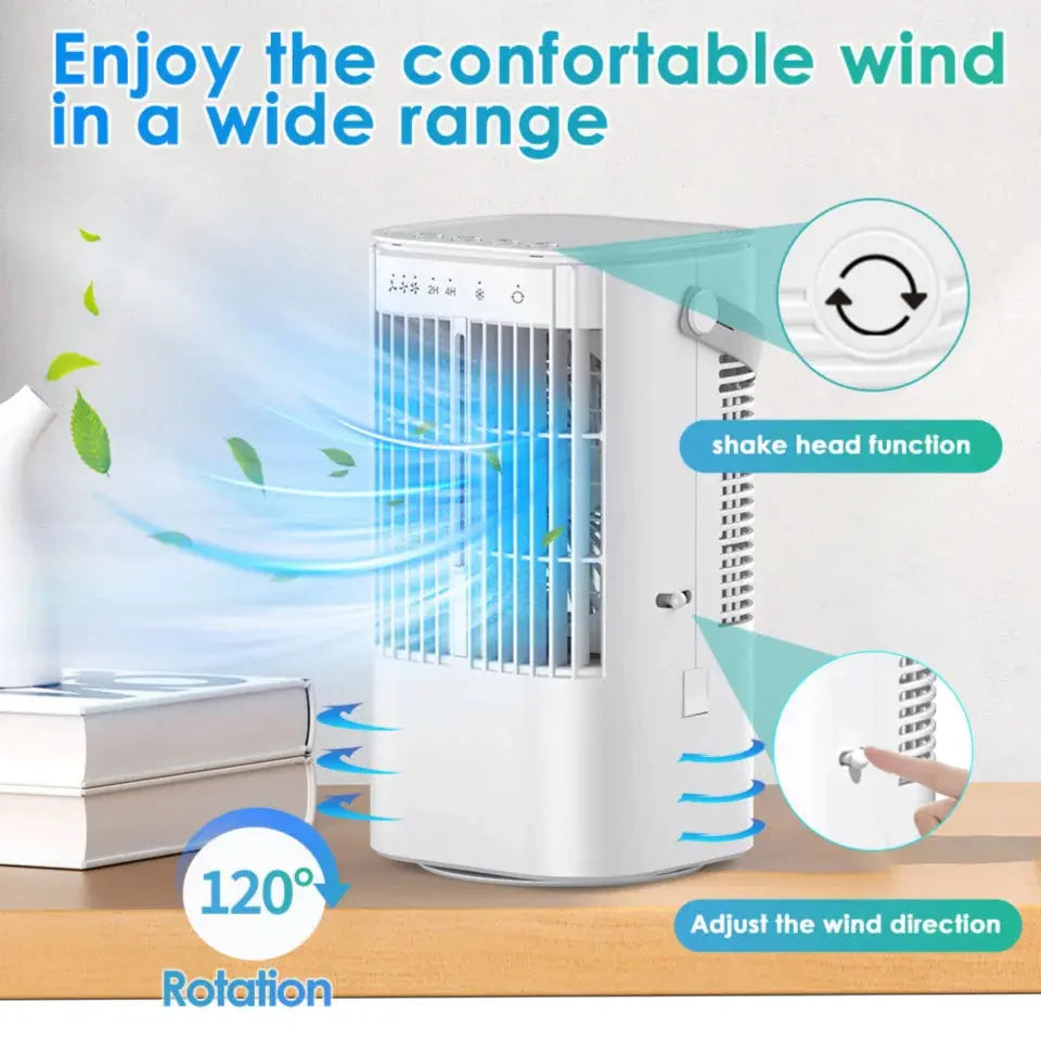Green Lion Compact Air Cooler Fan with 900mL Tank Scrollcart Qatar 
