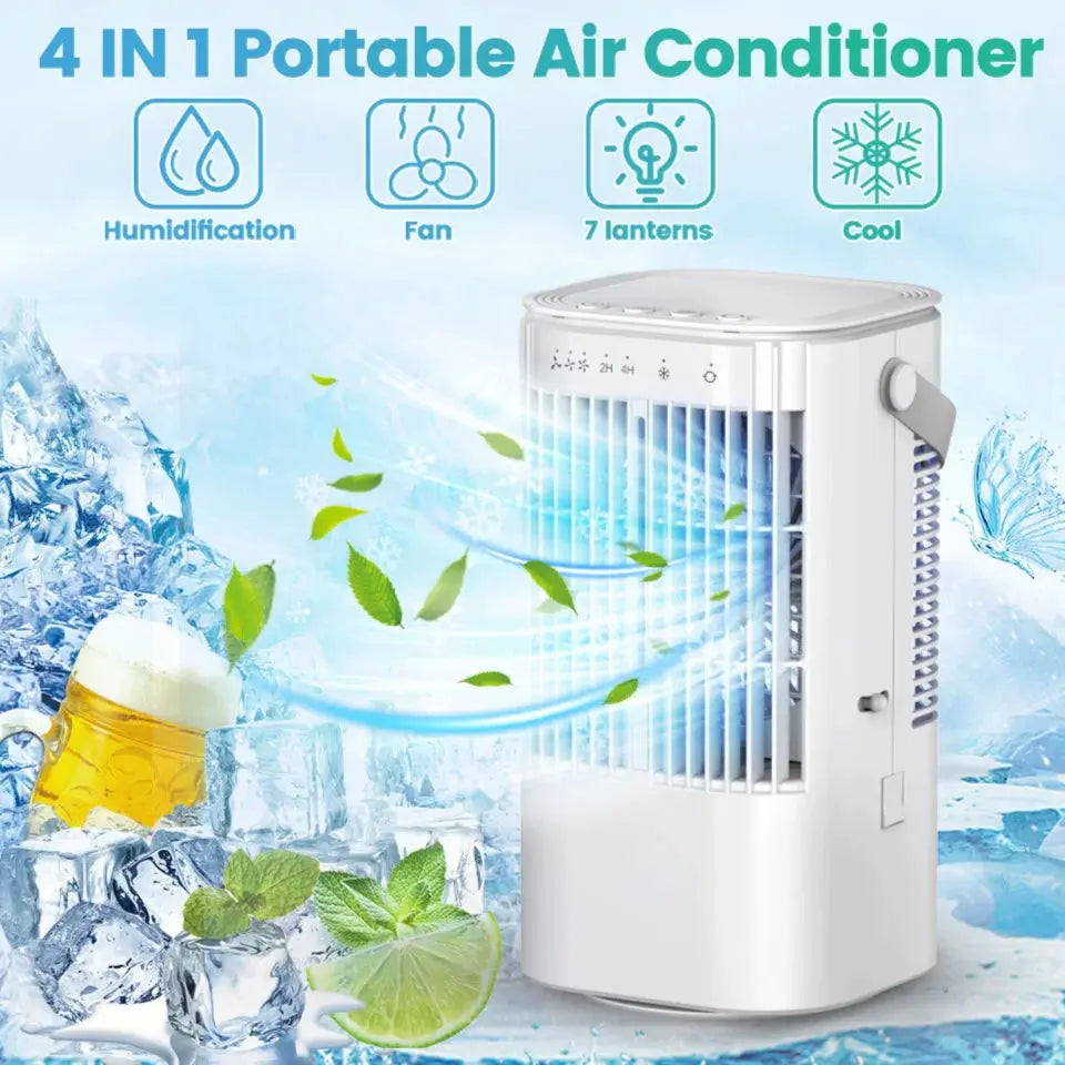 Green Lion Compact Air Cooler Fan with 900mL Tank Scrollcart Qatar 