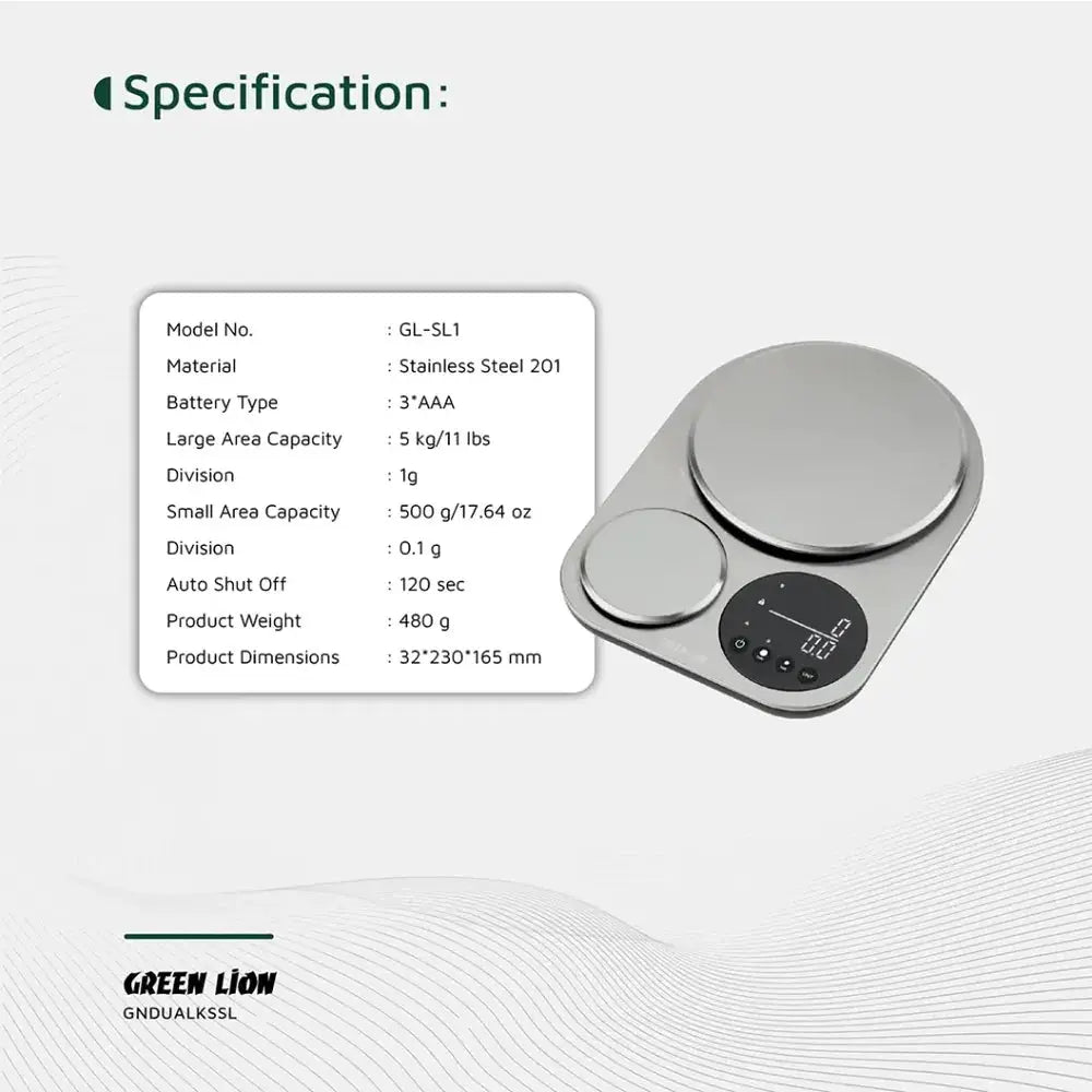 Green Lion Dual Kitchen Scale GL-SL1 Price Doha Qatar