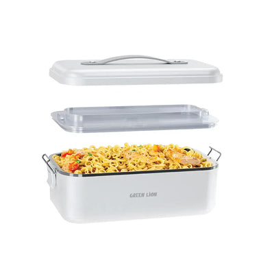 Green Lion GLB-20 Stainless Steel Electric Lunch Box – 1L Portable Food Warmer Scrollcart Qatar 