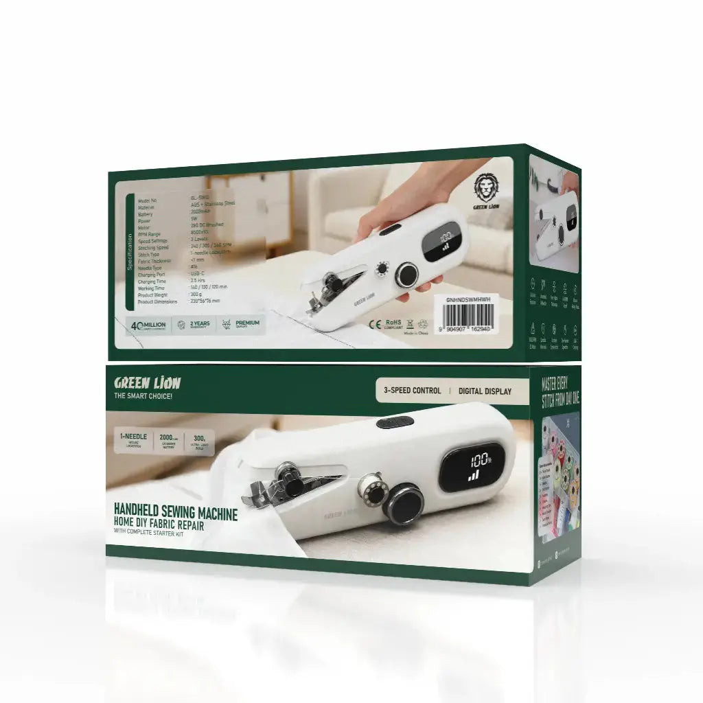 Green Lion Handheld Sewing Machine 2000mAh Scrollcart Qatar 