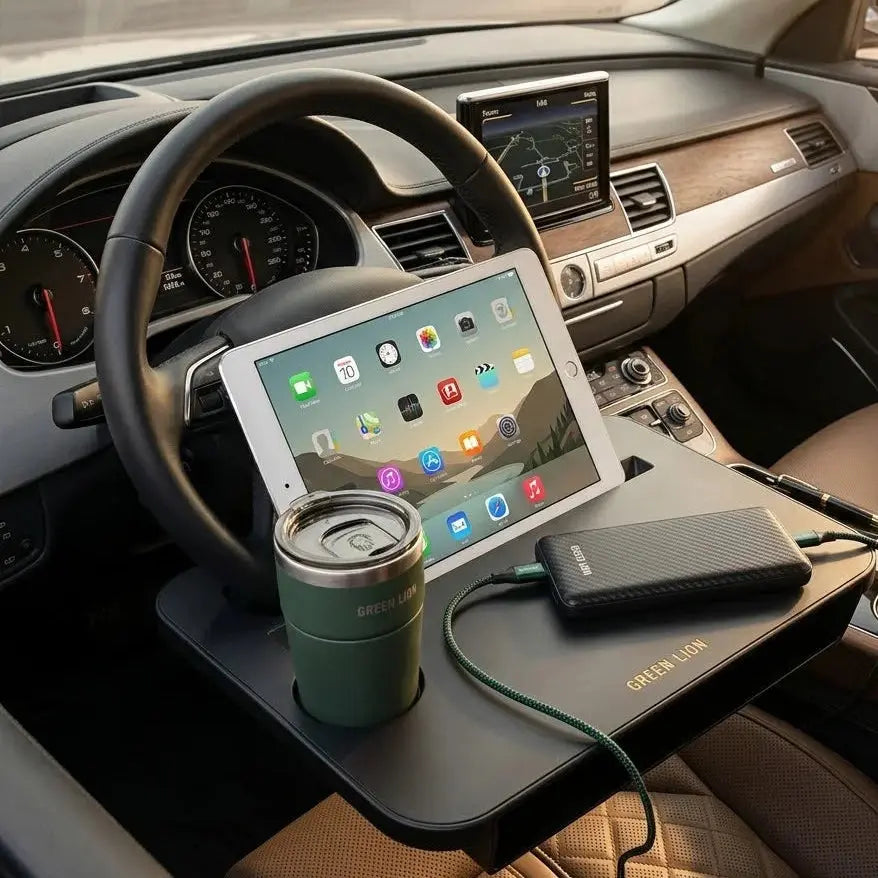 Green Lion Multi-Function Steering Wheel Tray – Black Scrollcart Qatar 